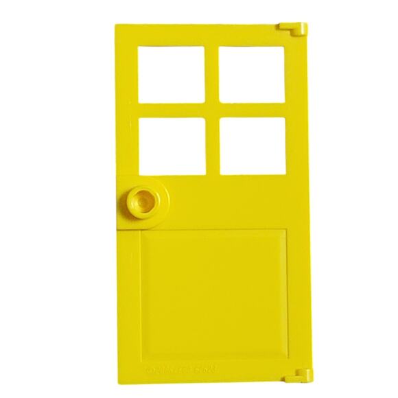LEGO Door w/ 4 Panes Handle Yellow 60623 4528550 Replacement Parts Pieces Gift‎ - Picture 2 of 2